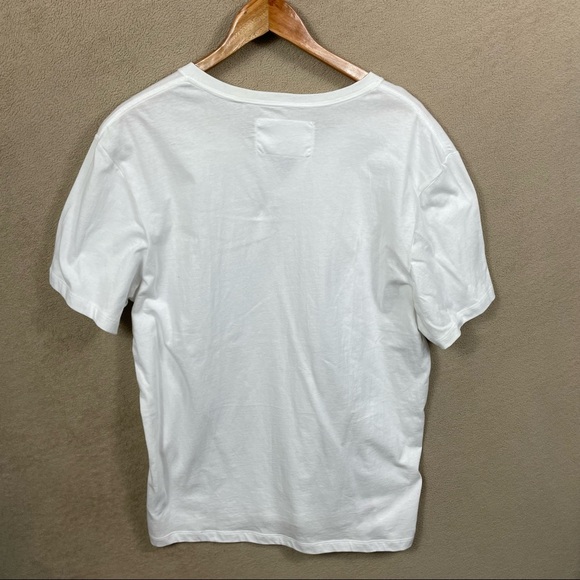 Guess jeans V Neck Shirt Cotton White T-Shirt - Picture 3 of 3